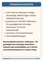 Vorschau - Spiele - Exit-Ticket Halloween – FREEBIE Reflexion zur 5-Schritt-Lesemethode Klasse 4-6 - Seite 2