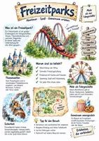Vorschau - Arbeitsblätter - Lernplakat + Arbeitsblätter zum Thema "Freizeitparks" + Lösung & MP3 + - Deckblatt