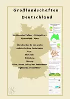 Vorschau - Arbeitsblätter - Großlandschaften Deutschland - Deckblatt