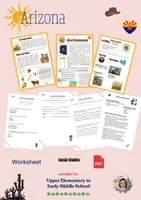 Vorschau - Arbeitsblätter - US-Bundesstaat Arizona: Arbeitsblätter - Deckblatt