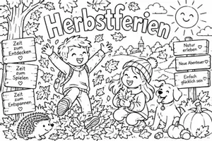 Vorschau - Mal- und Bastelvorlagen - Herbstferien Ausmalbilder - Seite 2