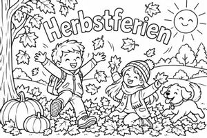 Vorschau - Mal- und Bastelvorlagen - Herbstferien Ausmalbilder - Seite 3