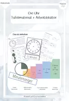 Vorschau - Arbeitsblätter - Die Uhr - Tafelmaterial + Arbeitsblätter - Deckblatt