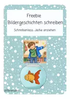 Vorschau - Arbeitsblätter - Freebie: Bildergschichte - Jacke anziehen - Deckblatt