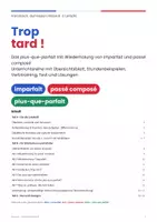 Vorschau - Stundenentwürfe - Plus-que-parfait Französisch Klasse 8 mit Wiederholung imparfait und passé composé | Unterrichtsreihe mit Übersichtsblatt, Verbtraining, Test und Lösungen - Seite 1