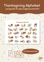Vorschau - Poster - Thanksgiving Alphabet - Englisches ABC-Lernposter für die Grundschule - Deckblatt