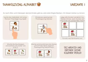 Vorschau - Bildkarten - Thanksgiving Alphabet - Englische Lernkarten / Flashcards für die Grundschule - Seite 3