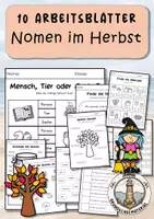 Vorschau - Arbeitsblätter - Nomen Klasse 2 | Herbst Klasse 2 - Deckblatt