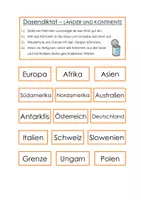 Vorschau - Stationenlernen - Dosendiktat - Länder und Kontinente - Seite 1