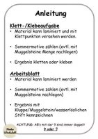 Vorschau - Arbeitsblätter - Klettaufgaben: Menge 20 - SOMMER - Menge legen - TEACCH - Seite 1