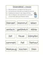 Vorschau - Stationenlernen - Dosendiktat - Steinzeit - Seite 1