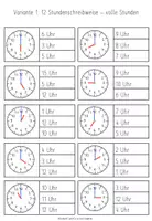 Vorschau - Stationenlernen - Die Uhr - Klammerkarten (volle-; halbe Stunde) - Seite 3