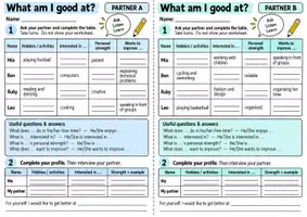 Vorschau - Arbeitsblätter - Sprechen im Tandem - Strenghts (Information Gap Activity) - Seite 1