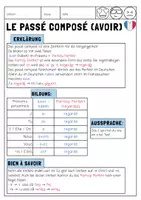 Vorschau - Arbeitsblätter - Materialpaket passé composé mit avoir - Deckblatt