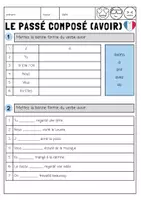 Vorschau - Arbeitsblätter - Materialpaket passé composé mit avoir - Seite 1
