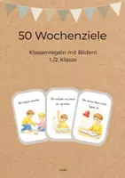 Vorschau - Poster - 50 Wochenziele | Klassenregeln mit Bildern |1. und 2. Klasse - Deckblatt