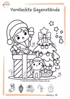 Vorschau - Arbeitsblätter - Winter & Weihnachten – Ausmalspaß mit Aufgaben - Seite 1