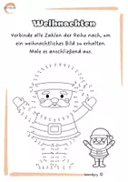 Vorschau - Arbeitsblätter - Weihnachten – Verbinde die Punkte & male aus - Deckblatt