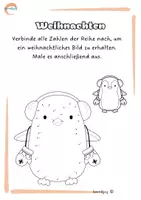 Vorschau - Arbeitsblätter - Weihnachten – Verbinde die Punkte & male aus - Seite 2