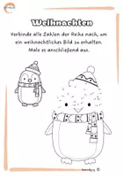 Vorschau - Arbeitsblätter - Weihnachten – Verbinde die Punkte & male aus - Seite 3
