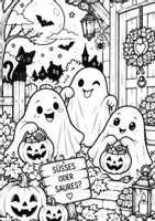 Vorschau - Mal- und Bastelvorlagen - Halloween-Ausmalbilder – Gruselspaß für Klasse 3 & 4 - Seite 2