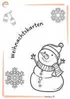 Vorschau - Mal- und Bastelvorlagen - Weihnachtskarten zum Ausmalen und Gestalten - Deckblatt