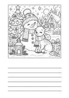Vorschau - Mal- und Bastelvorlagen - Weihnachtskarten zum Ausmalen und Gestalten - Seite 1