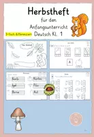 Vorschau - Arbeitsblätter - Herbstheft Anfangsunterricht Deutschunterricht - Deckblatt