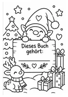Vorschau - Mal- und Bastelvorlagen - Weihnachten Ausmalbuch Kinder PDF, Bold and Easy Malbuch Vorschule, Süße Malvorlagen Winter Digital, Einfaches Ausmalheft Kindergarten - Seite 1