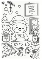 Vorschau - Mal- und Bastelvorlagen - Weihnachten Ausmalbuch Kinder PDF, Bold and Easy Malbuch Vorschule, Süße Malvorlagen Winter Digital, Einfaches Ausmalheft Kindergarten - Seite 2
