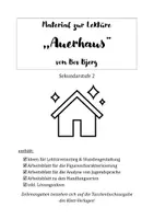 Vorschau - Stundenentwürfe - Unterrichtsmaterial zur Lektüre "Auerhaus" von B. Bjerg - Deckblatt
