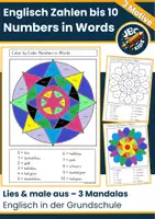 Vorschau - Arbeitsblätter - Englisch Zahlen bis 10 – Numbers in Words Mandalas | Lies & male aus - Deckblatt