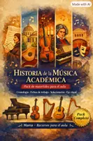 Vista previa - Hojas de trabajo - HISTORIA DE LA MÚSICA | Eje Cronológico + Ficha + Solucionario - Portada
