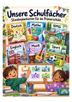 Vorschau - Poster - Unsere Schulfächer – farbenfrohe Stundenplankarten für die Primarschule - Seite 1