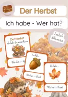 Vorschau - Spiele - DaZ - der Herbst - Ich habe ... Wer hat ...? - Deckblatt
