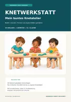 Vorschau - Stundenentwürfe - Knetwerkstatt – 30 Knetvorlagen für Kita & Vorschule | Feinmotorik, 3–6 Jahre - Deckblatt