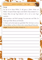 Vorschau - Arbeitsblätter - Abschreibtexte - Tiere im Herbst (Klasse 3-4) - Seite 2