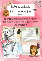 Vorschau - Fördermaterial/Inklusion - Lesekartei Halloween – 26 Lesekarten zum Leseverstehen | Klasse 2 - Deckblatt