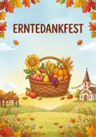 Vorschau - Arbeitsblätter - Erntedankfest - Erntedankkorb zum Befüllen - Deckblatt