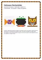 Vorschau - Arbeitsblätter - Halloween 9 Rechenbilder - Seite 1