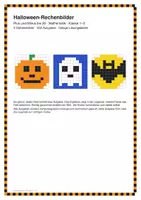 Vorschau - Arbeitsblätter - Halloween 9 Rechenbilder - Deckblatt