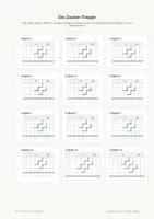 Vorschau - Arbeitsblätter - Schriftliches Multiplizieren im geometrischen Raster der Zaubertreppe. Perfekt für Differenzierung/Förderung - Seite 2