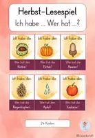 Vorschau - Spiele - Herbst - Lesespiel - Ich habe... Wer hat...? - Deckblatt