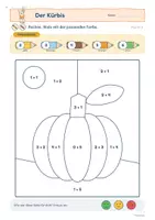 Vorschau - Stundenentwürfe - Herbst-Bundle Mathe für ESE | Wächst laufend | Klare Struktur, wenige Aufgaben pro Seite | Zählen, Zerlegen, Rechnen | Klasse 1-2 - Seite 3