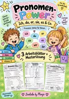 Vorschau - Unterrichtsreihen - Pronomen-Power: Ich, du, er, sie, es & Co. Arbeitsblätter - Deckblatt