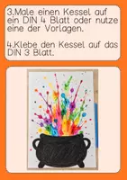 Vorschau - Arbeitsblätter - Kunst Halloween Hexenkessel Zaubertrank Klasse 2 - 4 - Seite 2
