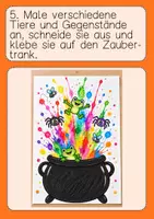 Vorschau - Arbeitsblätter - Kunst Halloween Hexenkessel Zaubertrank Klasse 2 - 4 - Seite 3