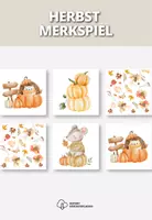 Vorschau - Bildkarten - Herbst-Merkspiel – 36 Kartenpaare zum Entdecken & Lernen - Deckblatt