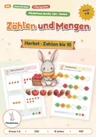 Vorschau - Arbeitsblätter - Zählen und Mengen im Herbst für ESE | Zahlen bis 10 | Klare Struktur, wenige Aufgaben pro Seite | Klasse 1-2 - Deckblatt