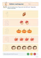 Vorschau - Arbeitsblätter - Zählen und Mengen im Herbst für ESE | Zahlen bis 10 | Klare Struktur, wenige Aufgaben pro Seite | Klasse 1-2 - Seite 3